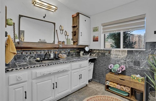 Riverside County Casa | Desert Zen: Tranquil Escape, Pool/Hot Tub, Firepit