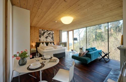 Bregenz Apartamento | Design Apartment mit Panoramafenster & Naturblick - KLIMATISIERT