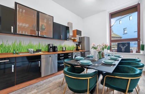 Ruhrort Apartamento | Design loft, fully equipped, terrace, 2 min Duisburg central station