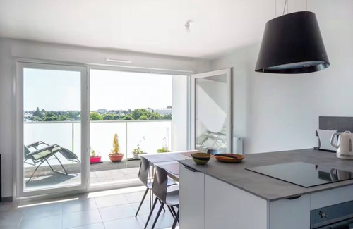 Vannes Apartamento | Designer apartment with view and private parking