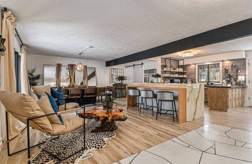 West Omaha Casa | Designer Home w/ Private Pool, Theatre & Games!