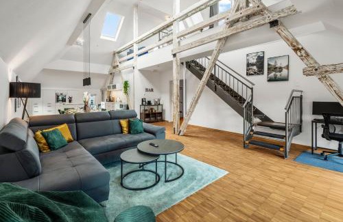 Frauenland Apartamento | DND Design Loft I 170qm I Parken I Balkon I Workstation I Netflix I Kaffee I Waschmaschine I Trockner I Xbox I Ausblick