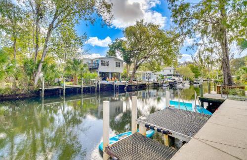 Weeki Wachee Gardens Casa | Dock and Game Room Canal-Front Spring Hill Home