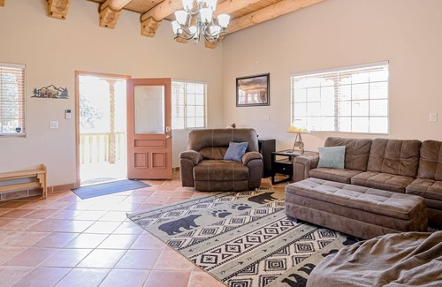 Taos Casa | Dog-friendly adobe with mountain view, foosball, hammocks, grill, WiFi, & W/D