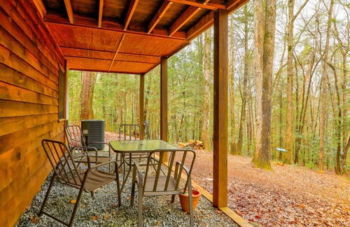 Cashes Valley Cabina | Dog-friendly cabin with game room, fireplace, furnished deck, & washer/dryer