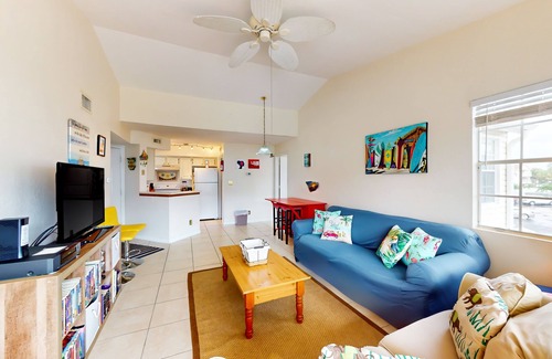 Ocean Side Village Condominio | Dog-friendly condo near the beach with outdoor pool, hot tub, gym, balcony, W/D