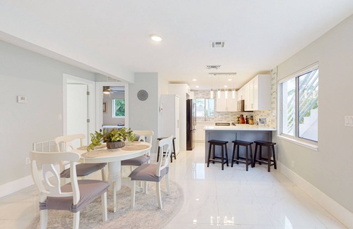 Isles of Capri Casa | Dog-friendly duplex with a patio, deck, washers, dryers, & central AC
