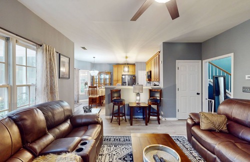 Lawrenceville Casa | Dog-friendly home with pool access plus a sunroom, washer/dryer, & AC