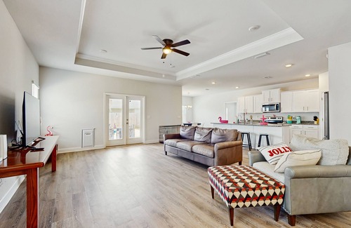 Foley Casa | Dog-friendly house with in-ground pool, outdoor patio, and corn hole