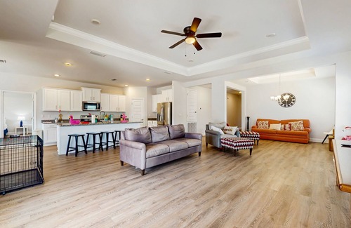 Foley Casa | Dog-friendly house with in-ground pool, outdoor patio, and corn hole
