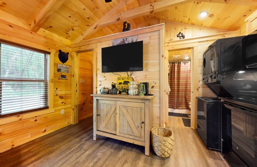 Otto Cabina | Dog-friendly riverfront cabin with mtn & river views, firepit, grill, patio, W/D