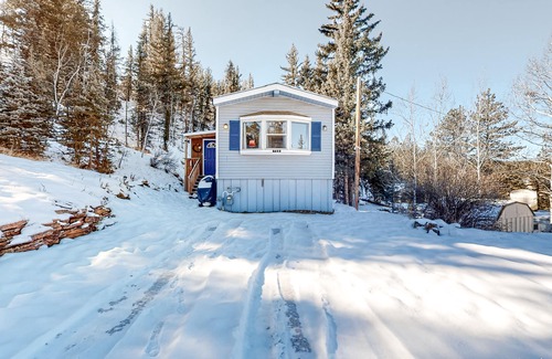 Florissant Casa | Dog-friendly rustic cabin with a wood-burning fireplace, porch, and washer/dryer