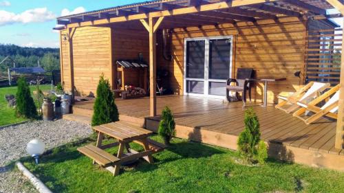 gmina Stezyca Casa | Domek uroczy i wilcza chatka,klimat górski na Kaszubach,balia,sauna,ognisko