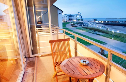 Helgoland Casa | Doppelzimmer zur Seeseite mit Balkon/terrasse - Hotel Rickmers Insulaner