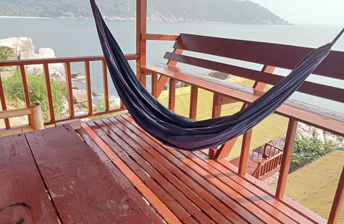 Baan Tai Cabaña | Bungalow con ventilador doble y vista al mar 2