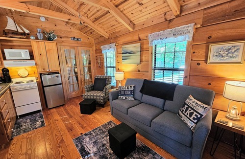 Sevierville Cabina | Douglas Lakeview 1 BR/1 Bath Log Cabin w/Lake Access & Launch, Near Smoky Mtns.