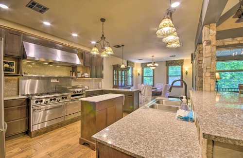 Camdenton Casa | 'Dragon Castle' w/ Secret Passage, Dock, & Hot Tub