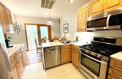New Seabury Casa | Dreamy house in the woods. Walk to the beach. Private backyard and huge deck.