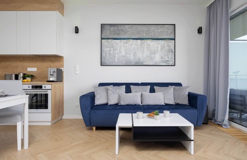 Serock Apartamento | Drewnowskiego 7A Zegrze Modern Apartment by the Lake Parking & Sauna