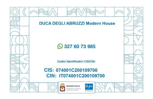 Brindisi Apartamento | DUCA DEGLI ABRUZZI Modern House LUXURY RELAX - VICINO AEROPORTO - CHECK IN H24