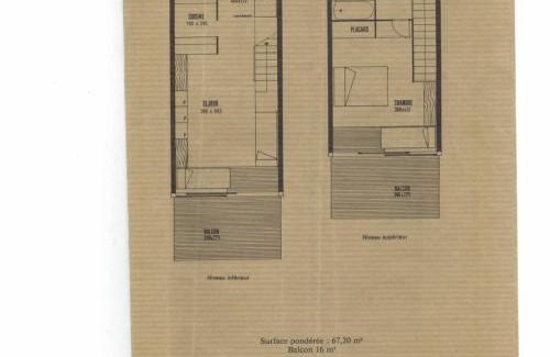 Arc-1600 Apartamento | Duplex 2 pièces 7 pers avec balcon, proche pistes et commerces à Arc 1600 - FR-1-411-159