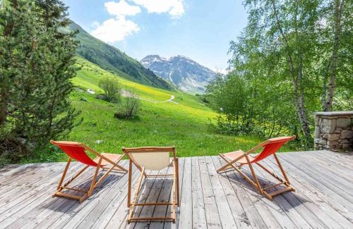 Val-d'Isere Apartamento | Duplex de standing au pied des pistes avec cheminée, terrasse et garage – Modane - FR-1-694-329