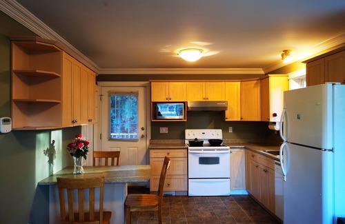 Cordova Bay Casa | Eagle's guest suits: two bedrooms living room private kitchen and full washroom