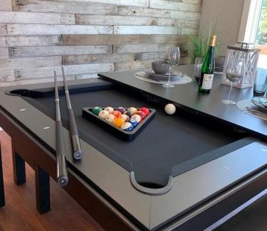 Geneva Casa | Eclipse Hot tub and billiards in Downtown Geneva
