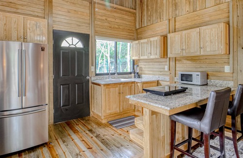 Tulum Cabina | Eco-luxe jungle cabin with furnished patio, lanai, partial AC, & on-site cafe