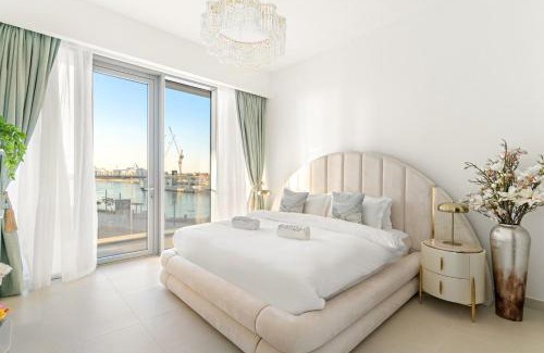 Al Safa Apartamento | Elegant 1BR Apt with Balcony Views of Burj Khalifa & Dubai Canal