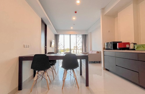 By Pass Ngurah Rai Apartamento | Elegant 2Br (No Kitchen) Apartment At Skales Residence Nusa Dua Bali