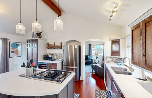 Park Hill Casa | Elegant ocean-view home with firepit & W/D - walk to Moonstone Beach