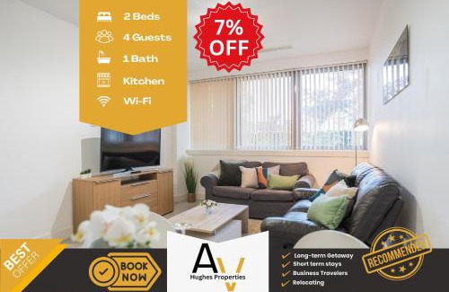 Central Milton Keynes Apartamento | Elegant Two-Bedroom Apartment - Free Wi-Fi, 7 Mins from Station, Perfect for Business or leisure Travellers By AV Hughes Properties