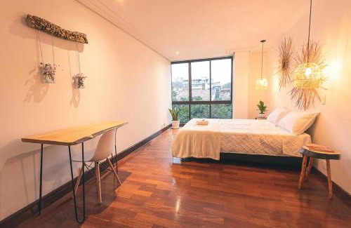 Astorga Apartamento | Elegante habitación baño compartido en Poblado -A7