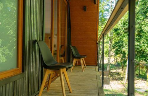 Pucon Cabina | Enarbol Lodge, Hot Tube en terraza
