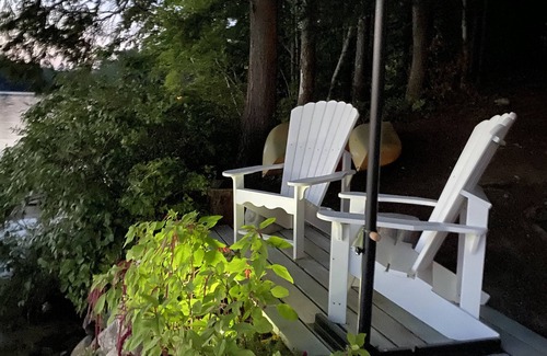 Gray Casa | Enchanting, secluded home with private sandy beach on Forest Lake in Gray, Maine
