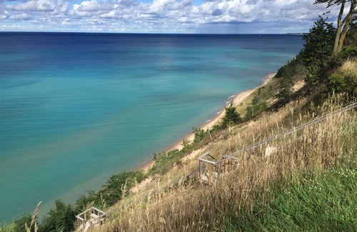 Ludington Cabaña | "Endless Summer" Open Water View Lake Michigan Beach Front Home