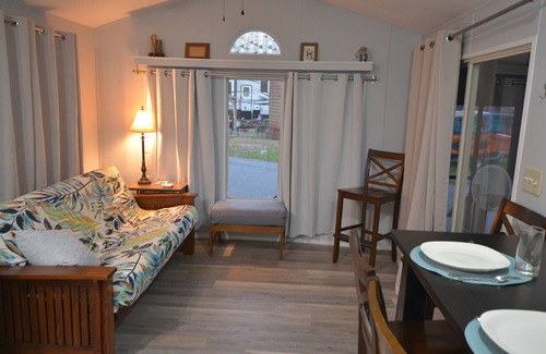 Salt Springs Cabina | Enjoy a view of Little Lake Kerr while sipping your coffee!