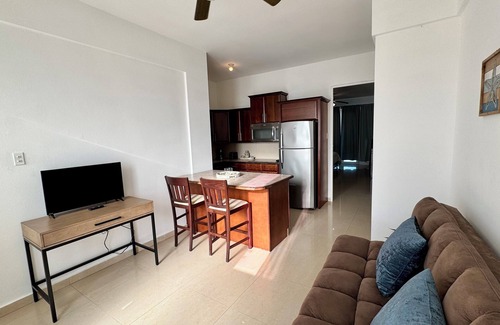 Cerro Gordo Apartamento | Equipped beach apartment with kitchen, AC, WIFI, 1 Queen bed + 1 sofa bed.