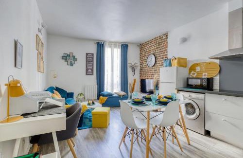 Saint-Ouen Apartamento | Escale à Paris Metro & Parking