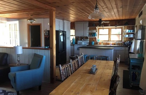Minong Cabina | Escape! Beautiful 2 Bdrm Cabin w/2 Bunkhouses- 9 Acres & 275’ of Sandy Lakeshore