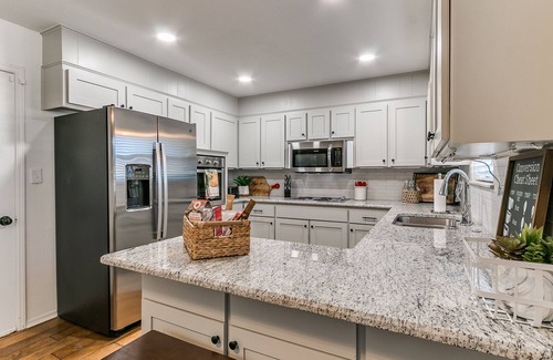 Central Oklahoma City Casa | Escape to Your Chic Family Haven in The Village!