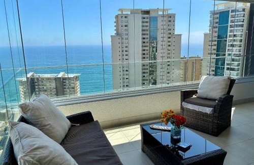 Concon Apartamento | Espectacular vista al mar con cancha de padel