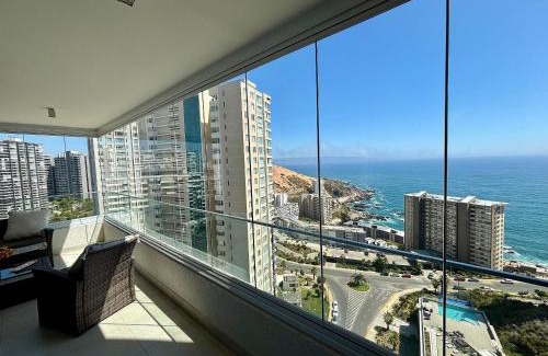 Concon Apartamento | Espectacular vista al mar con cancha de padel