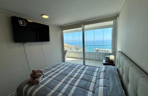 Concon Apartamento | Espectacular vista al mar con cancha de padel