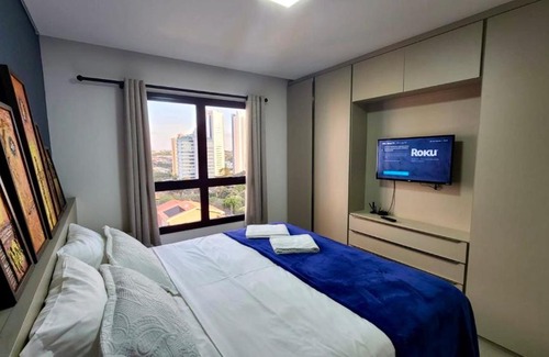 Amambai Casa | Estúdio com Quarto Privativo, TV e Cama Super King