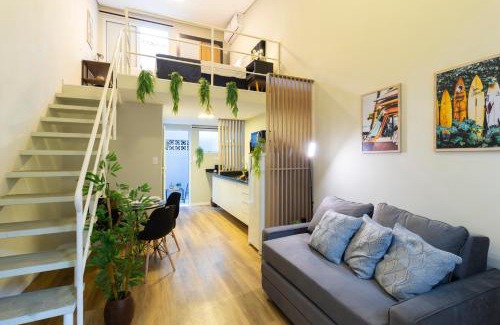 Santos Apartamento | Estúdios Completos no Gonzaga com AC, Canal 3, Vila Belmiro, Unifesp