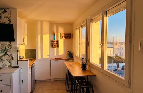 Palavas-les-Flots Apartamento | EStudio 1ère ligne vue mer ,place de parking privée accès a la plage de la résidence 3ème étage
