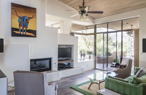Desert Mountain Casa | Exclusive Desert Mountain, Scottsdale Double Master Suite with fireplace.