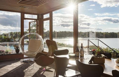 Tyreso Villa | Exclusive Lakefront Mansion with pools in Stockholm